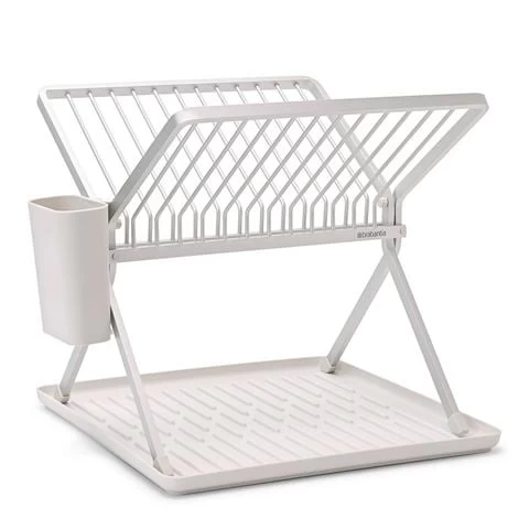 Brabantia - Foldable Dish Drying Rack Light Grey 3 Brabantia - Foldable Dish Drying Rack Light Grey