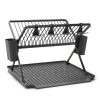 Brabantia - Foldable Dish Drying Rack Large Dark Grey -Brabantia 157640 Large