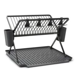 Brabantia - Foldable Dish Drying Rack Large Dark Grey