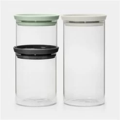 Brabantia - Stackable Glass Jar Set 3pce