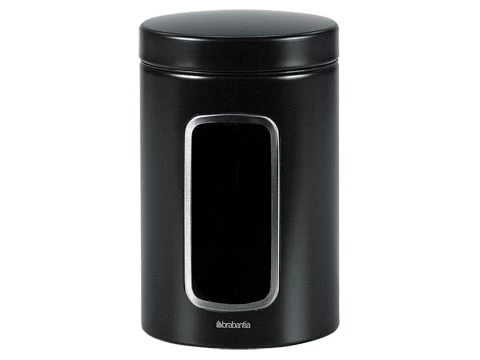 Brabantia - Canister With Window Black 1.4L 3 Brabantia - Canister With Window Black 1.4L