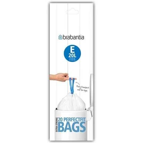Brabantia - Pedal Bin Plastic Liners E 20L 20pk 3 Brabantia - Pedal Bin Plastic Liners E 20L 20pk