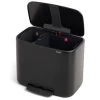 Brabantia - Bo Pedal Bin 11+23L Matt Black -Brabantia 435844 Large