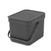 Brabantia - Sort & Go Waste Bin Grey 6L -Brabantia 558966 Large