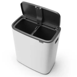 Brabantia - BO Touch Bin W/2 Inner Buckets 2x30L White