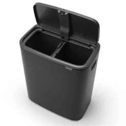 Brabantia - BO Touch Bin W/2 Inner Buckets 2x30L Matt Black