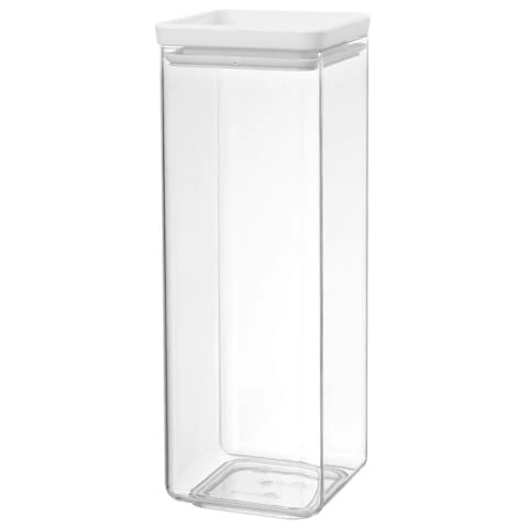 Brabantia - Stackable Square Canister Light Grey 2.5L 3 Brabantia - Stackable Square Canister Light Grey 2.5L