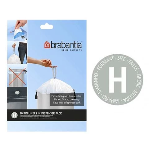 Brabantia - Pedal Bin Plastic Liners H 50-60L 30pk 3 Brabantia - Pedal Bin Plastic Liners H 50-60L 30pk